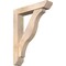 Ekena Millwork Funston Slat Smooth Bracket w/ Offset Brace, Douglas Fir, 5 1/2"W x 26"D x 34"H BKT0604X26X34FST06SDF - alternate 1